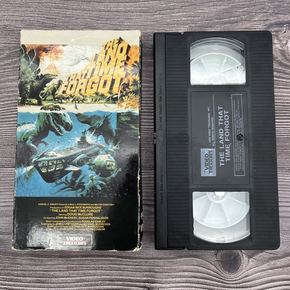 The Land That Time Forgot VHS Tape Dinosaur Movie Sci-Fi 1989 Video Treasures